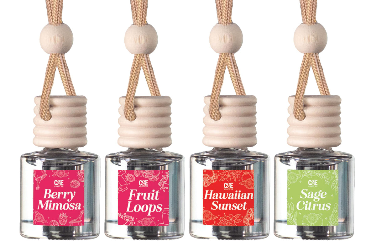 CE Craft Hanging Car Air Freshener – Fragrance Oil Diffuser with Essential Oils – Long-Lasting Aromatherapy Scents for Automobiles – 4 Pack, Masculine