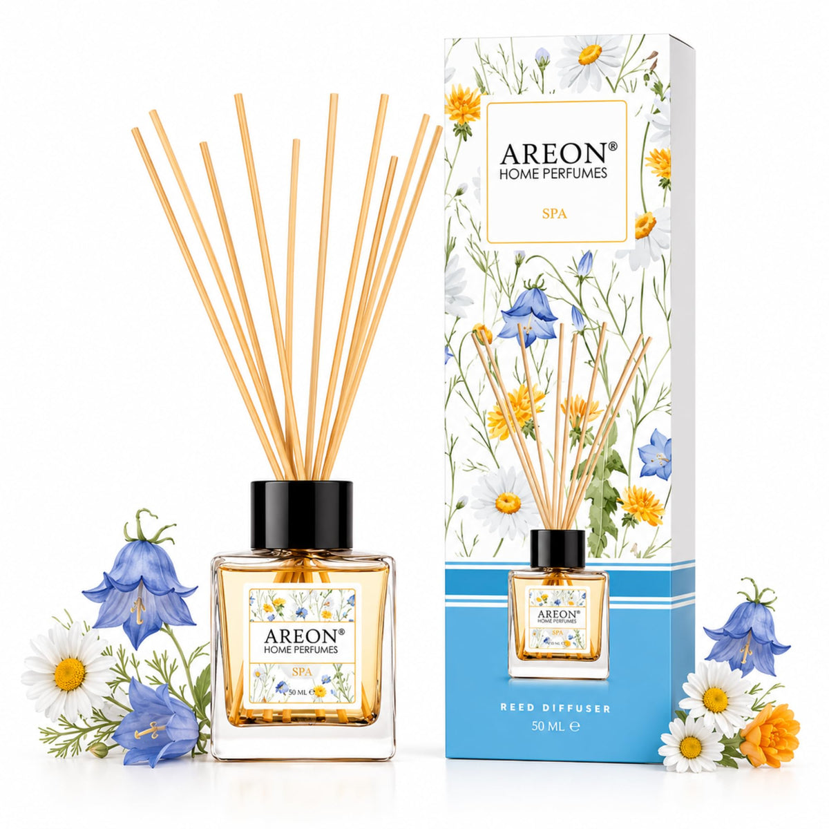 Areon Osmanthus Home Luxury Perfume Reed Diffuser,10 Rattan Reeds,50ml