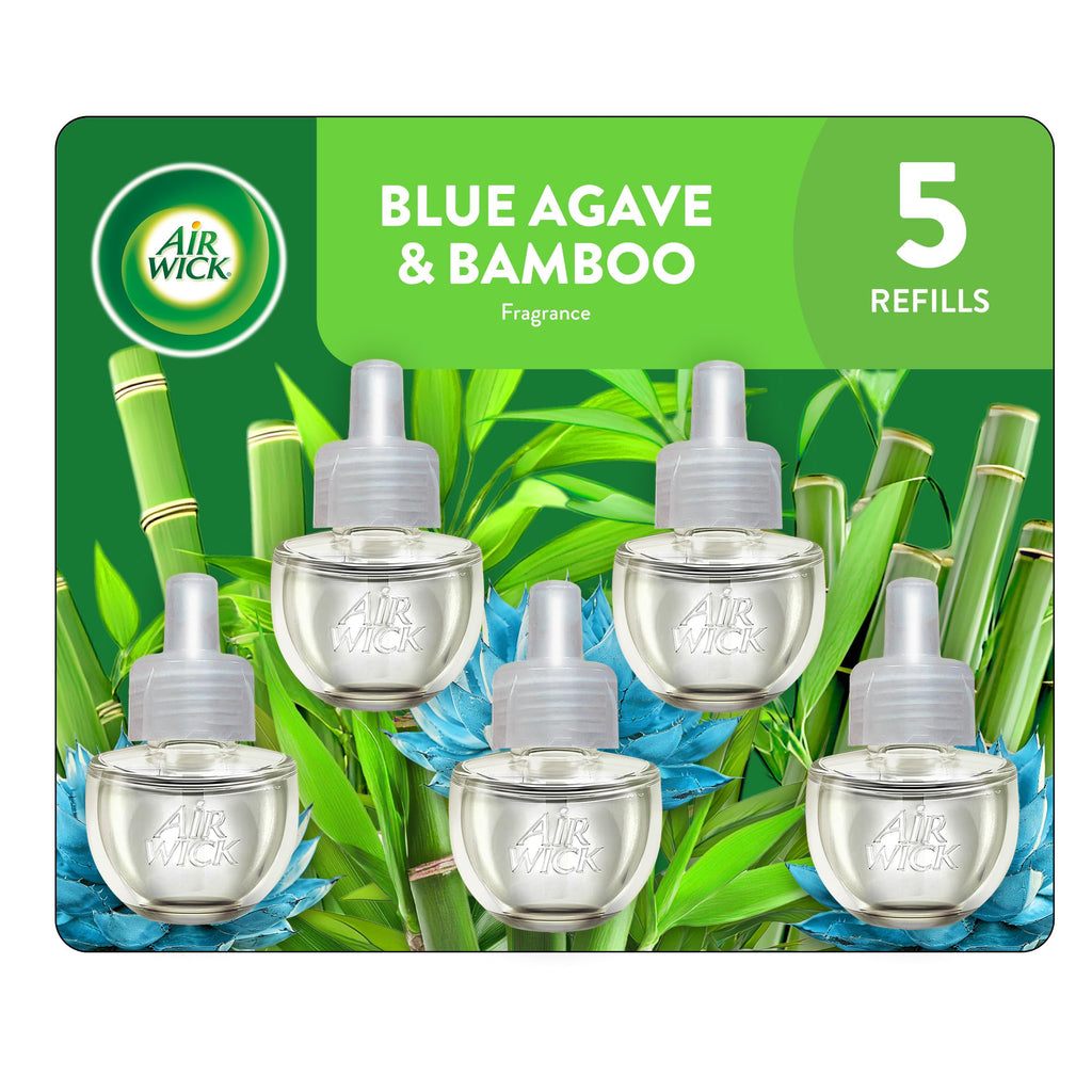 Air Wick Plug In Refills, Blue Agave and Bamboo, Essential Oils,10 count
