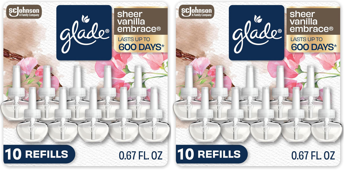 Glade PlugIns Air Freshener Refills, Cashmere Woods, 10 Count