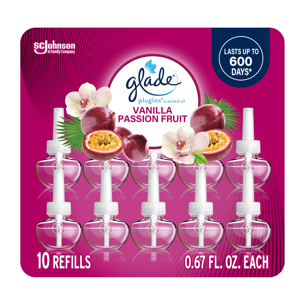 Glade PlugIns Air Freshener Refills, Cashmere Woods, 10 Count