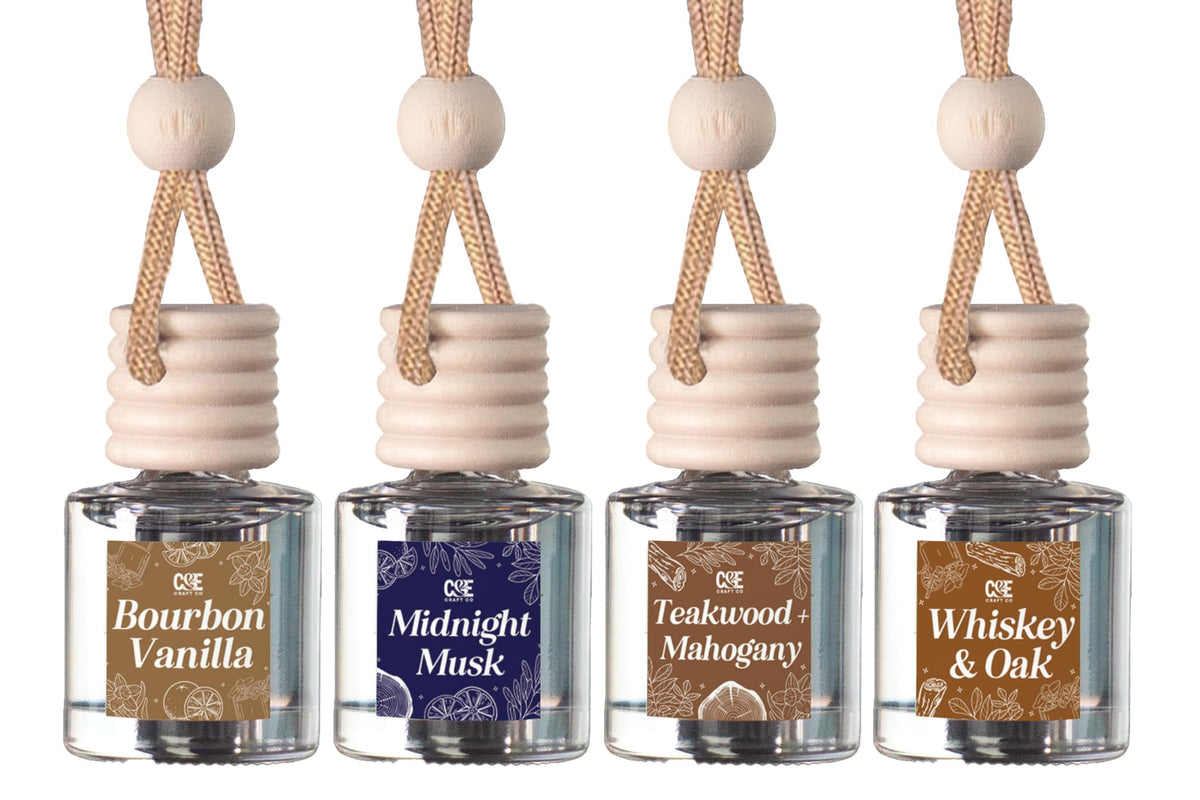 CE Craft Hanging Car Air Freshener – Fragrance Oil Diffuser with Essential Oils – Long-Lasting Aromatherapy Scents for Automobiles – 4 Pack, Floral