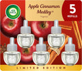 Air Wick Plug In Refill, Apple Cinnamon Medley, Essential Oils, 5 count