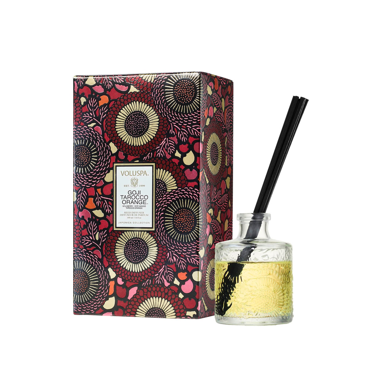 Voluspa Baltic Amber Oil Reed Diffuser, 3.4 Oz Home Fragrance