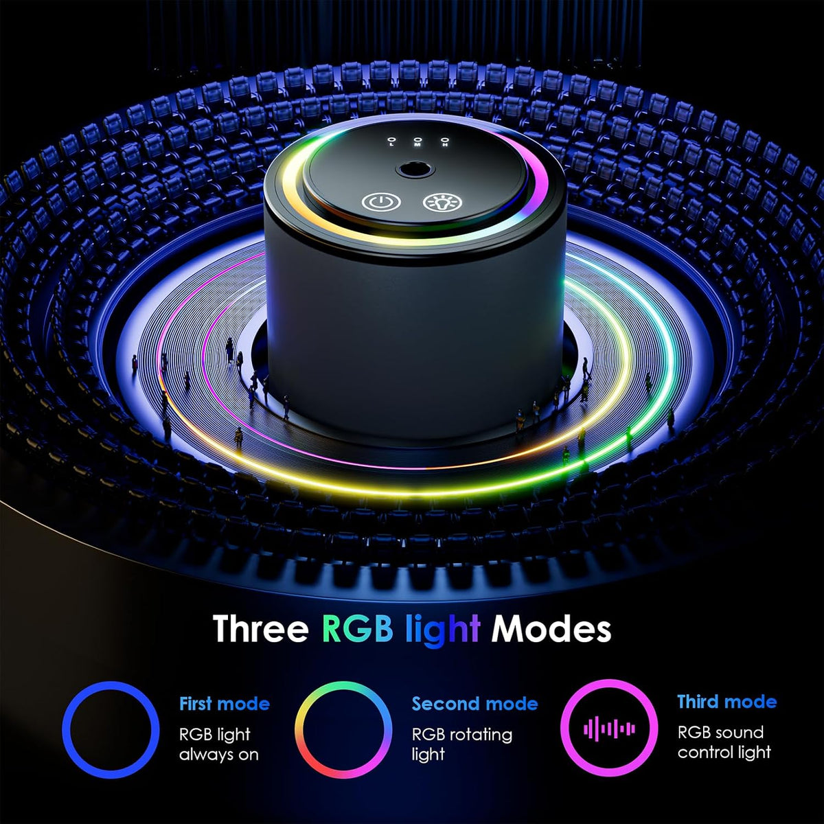 Car Air Freshener Diffuser,Smart Car Air Freshener 150ml Capacity for 6 Months,RGB Music Syncing Light,Auto On/Off,Suitable for Cars,Offices (Cologne)