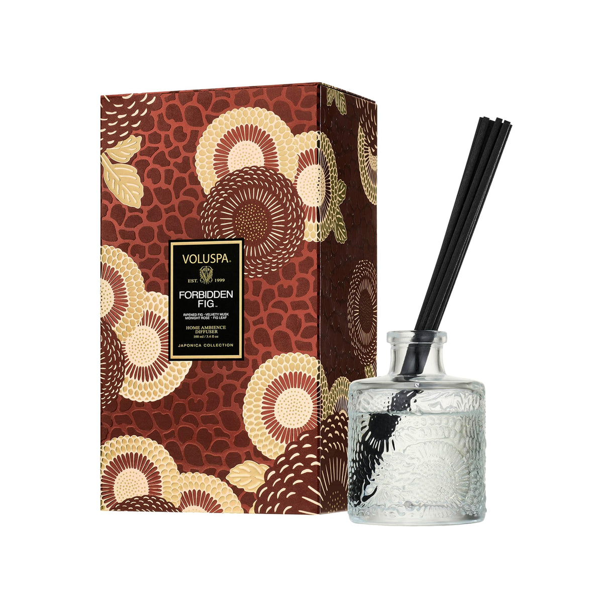 Voluspa Baltic Amber Oil Reed Diffuser, 3.4 Oz Home Fragrance