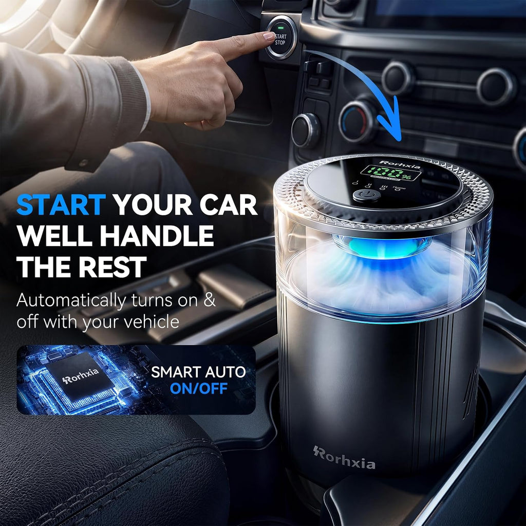 Rorhxia Smart Car Air Freshener, Auto On/Off [Freshness, Style, Comfort]