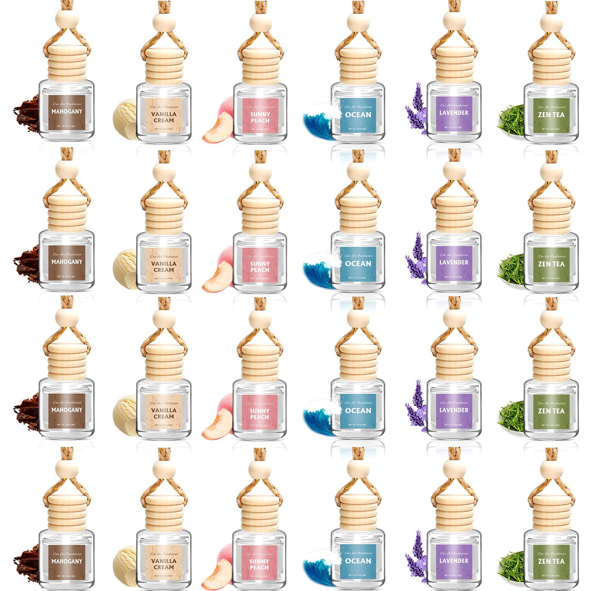 AROIC Car Air Freshener,18 Pack Long Lasting Hanging Air Freshener Diffuser