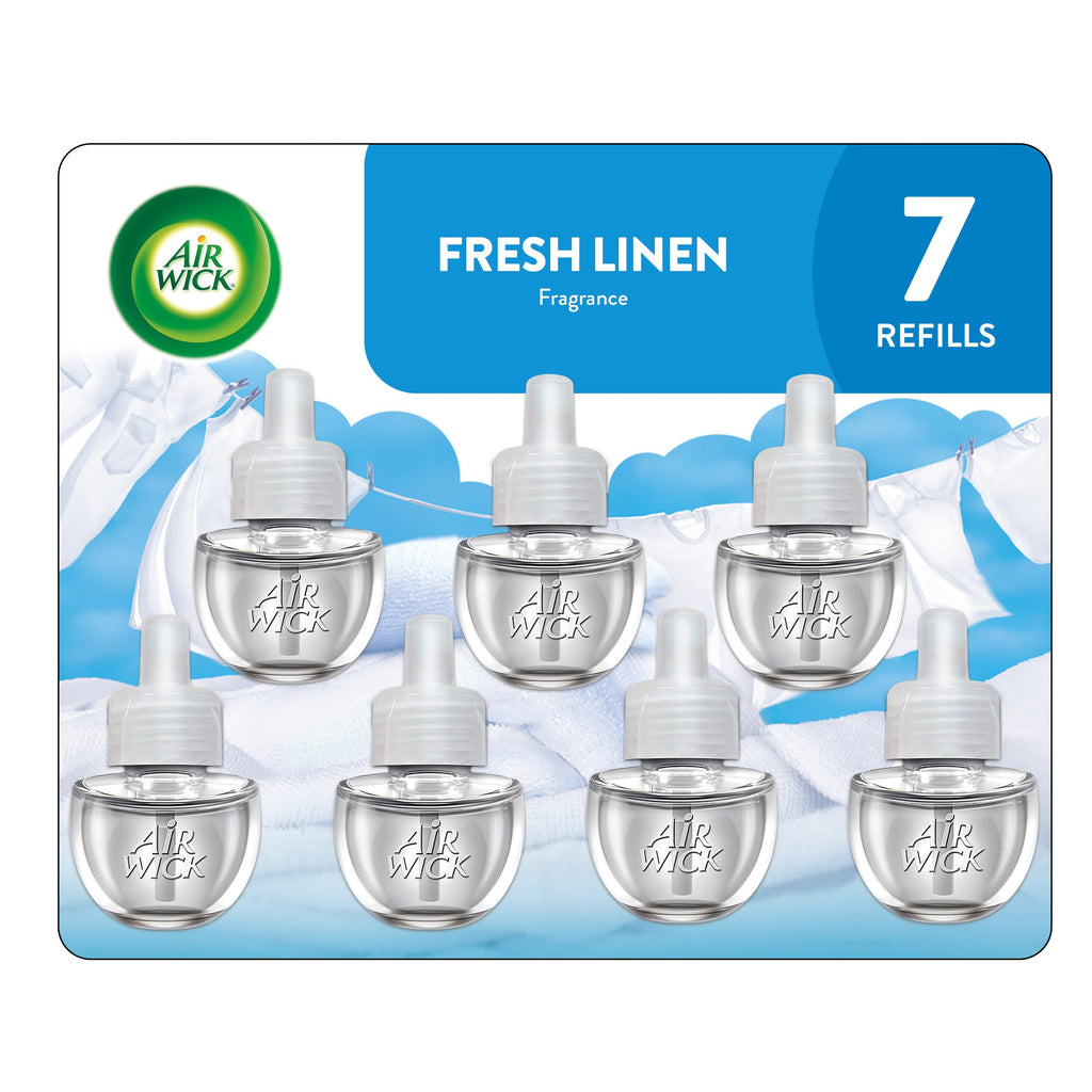 Air Wick Plug in Scented Oil Refill, 2 ct, Fresh Linen, Air Freshener, Essential Oils (Pack of 2)