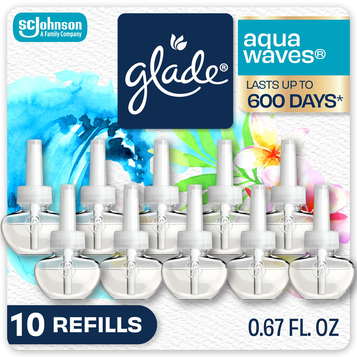 Glade PlugIns Air Freshener Refills, Cashmere Woods, 10 Count