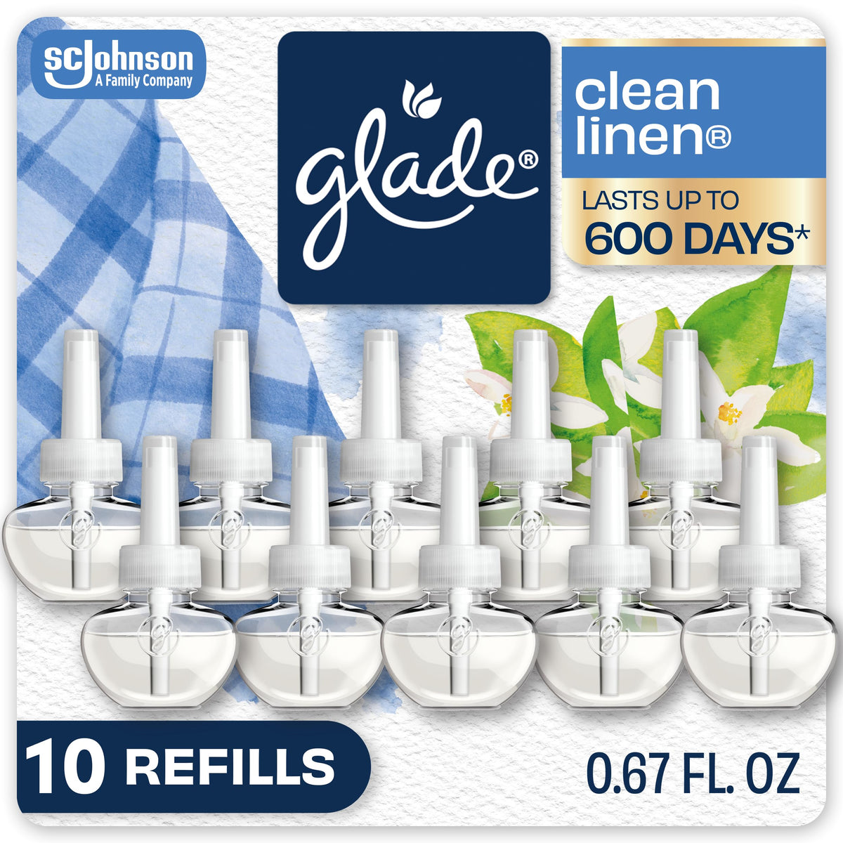 Glade PlugIns Air Freshener Refills, Cashmere Woods, 10 Count