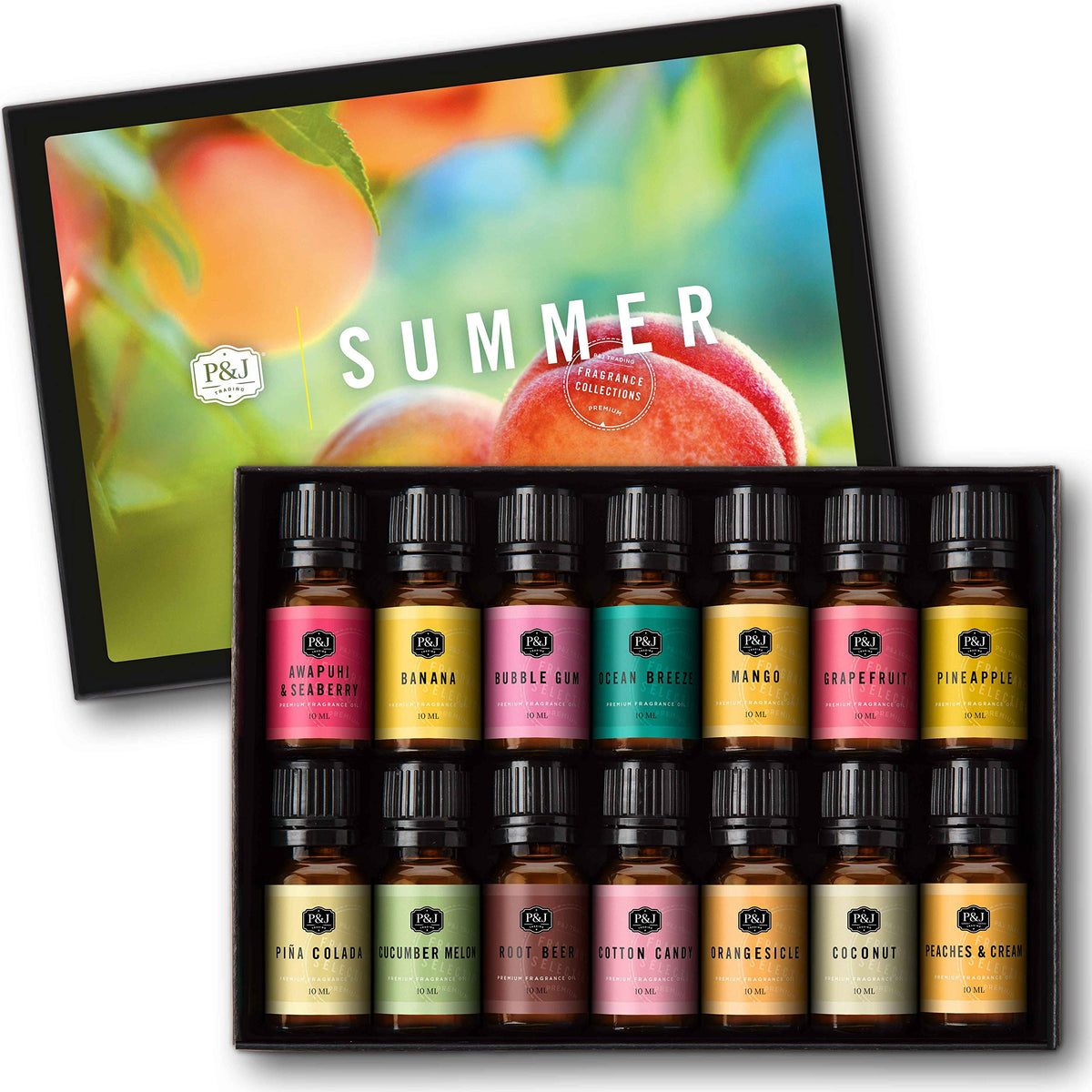 P&J Trading Fragrance Oils for Diffusers for Home Spice Set Fragrance Scents for Candle Making - Soap Making Supplies - Car Diffuser Scents - Essential Home Gift Set - Apple Cider, Cinnamon & More